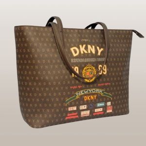 NEW WITH TAGS DKNY Large Scarf Print Tote Bag